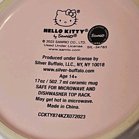 Hello Kitty Pink Ceramic Mug 17oz – Sanrio Japan Kawaii Coffee Cup Cute Gift - Picture 6 of 6